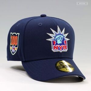 Myfitteds New York Rangers centennial bright neon lights of nyc size 7 3/4 new